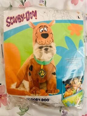 Scooby Doo Pet Dog Suit Costume Size L 20-22" NWT Rubies Halloween Cosplay
